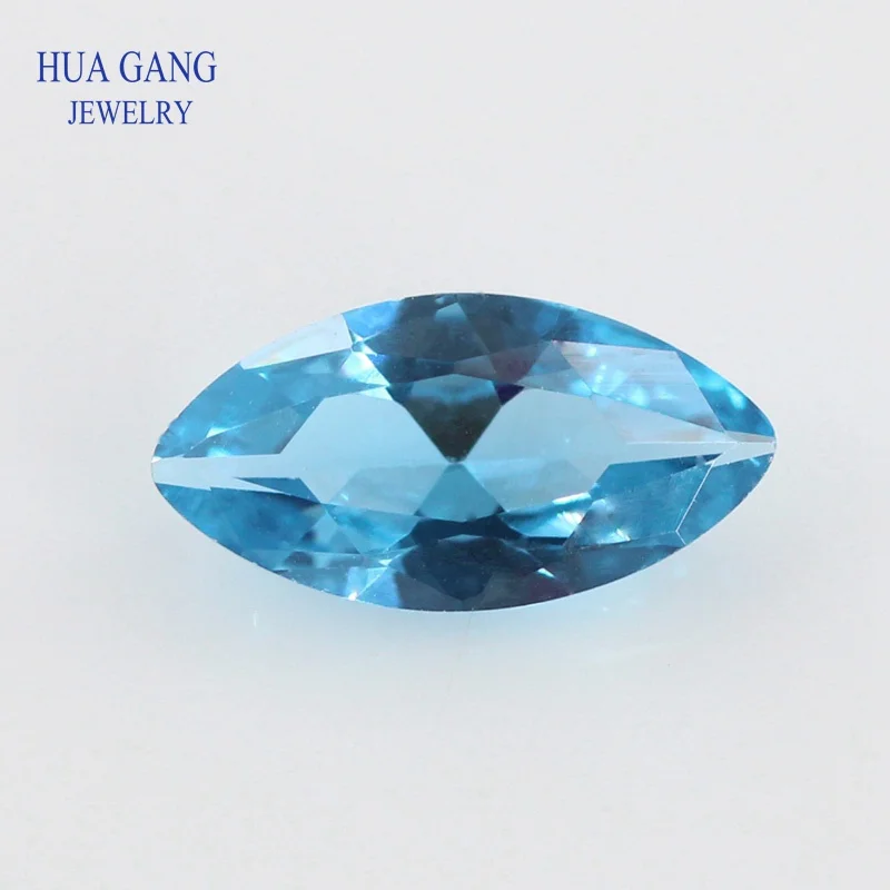 

120# Spinel Blue Marquise Shape Brilliant Cut Synthetic Spinel Stone For Jewelry Size 1.5x3-8x16mm Free Shipping
