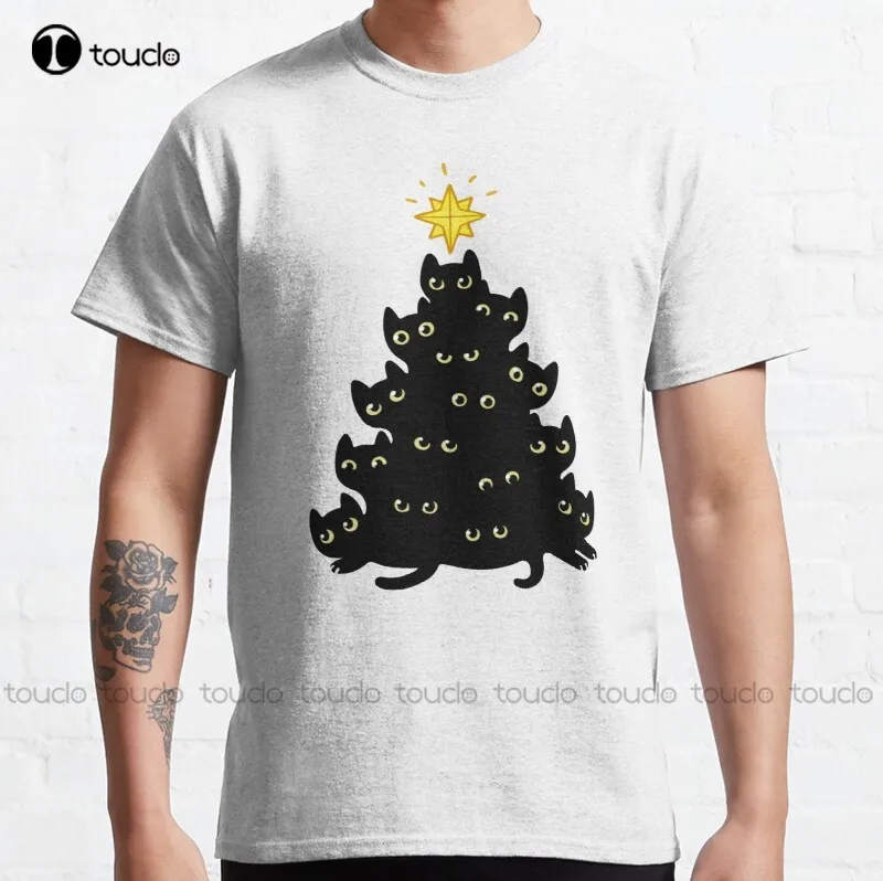 

New Meowy Christmas Classic T-Shirt Cotton Tee Shirt S-5Xl shirt stays for men Custom aldult Teen unisex fashion funny new