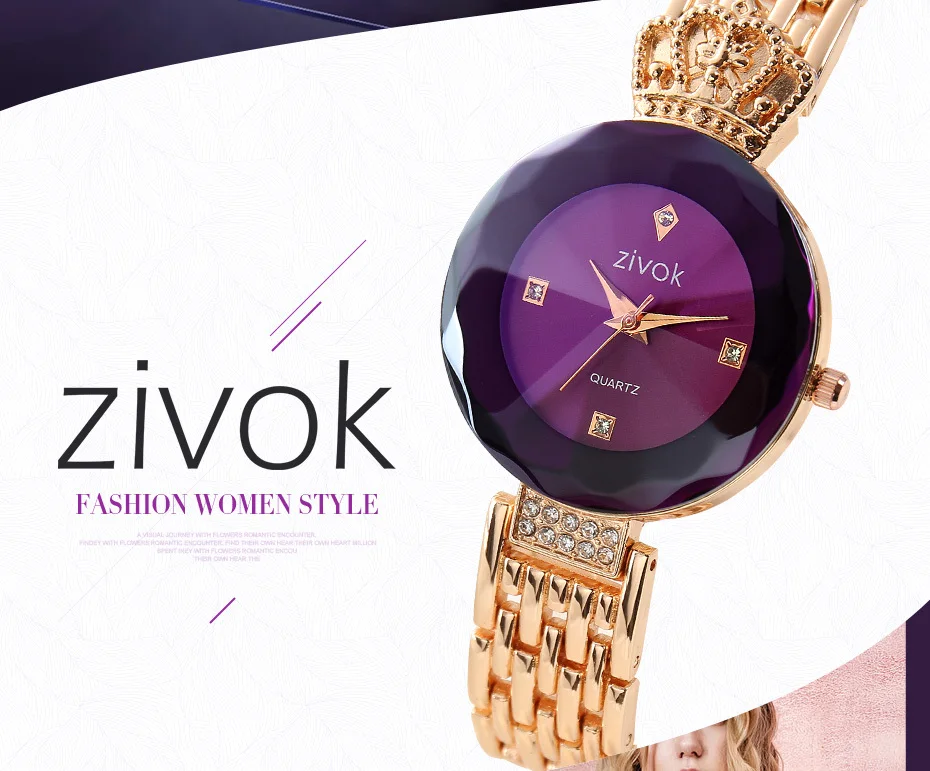 ZIVOK Роскошные Брендовые женские часы-браслет из розового золота, модные кварцевые наручные часы, женские часы reloj mujer, часы для влюбленных девушек