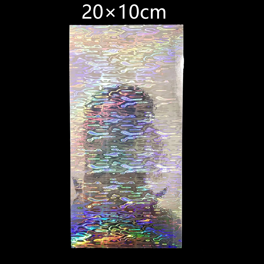 10/12/18pcs 20x10cm Flasher/Dodger/Lure Holographic Reflective Belt Fishing Lure Tape DIY Raw Materials Fishing Bait Tackle
