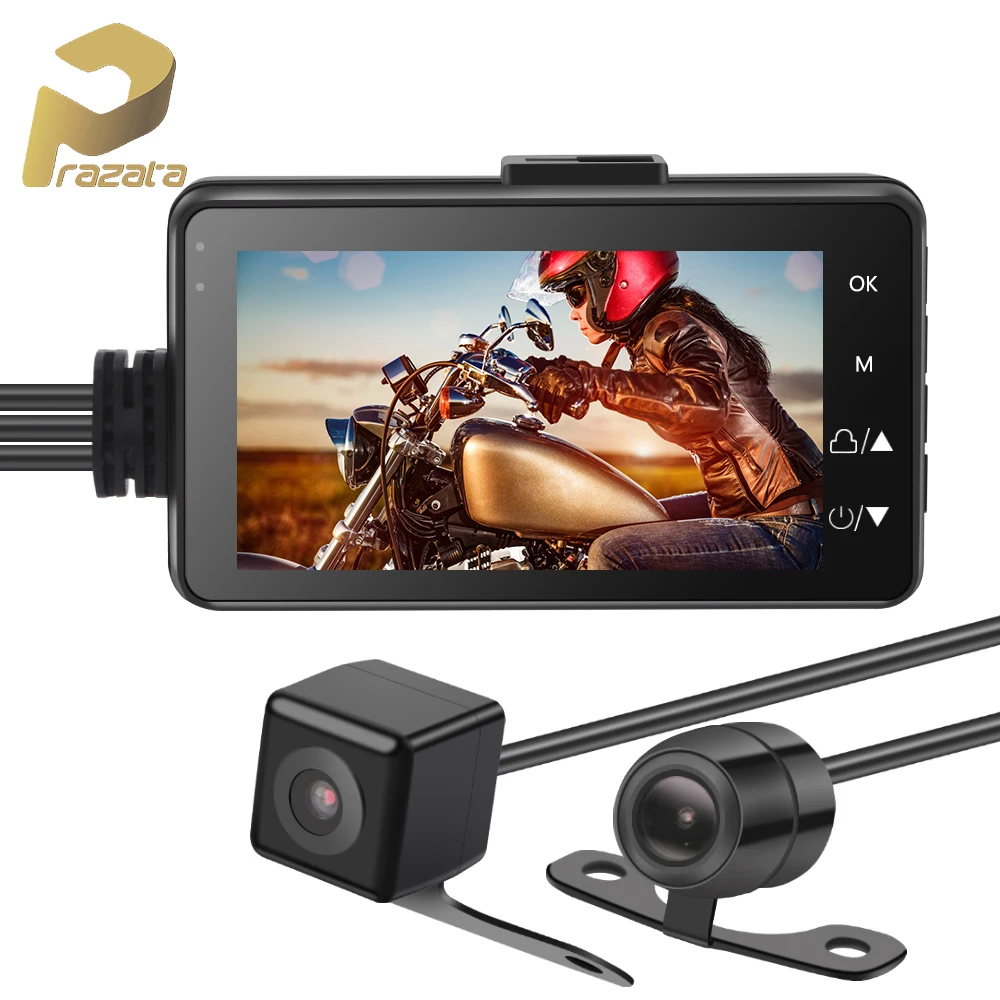 Цифровой видеорегистратор для мотоцикла Dash камера Широкоугольный объектив трек