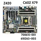 Материнская плата 708615-001 для HP Z420, C602, X7, 618263-003, 708615-601, 100% Протестировано, полностью работает