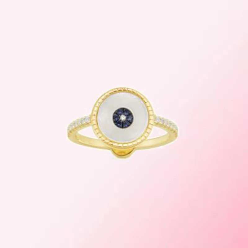 

1:1 Make 925 Sterling Silver Customized Mysterious Eye Circle Personalized Design Fashion Ring