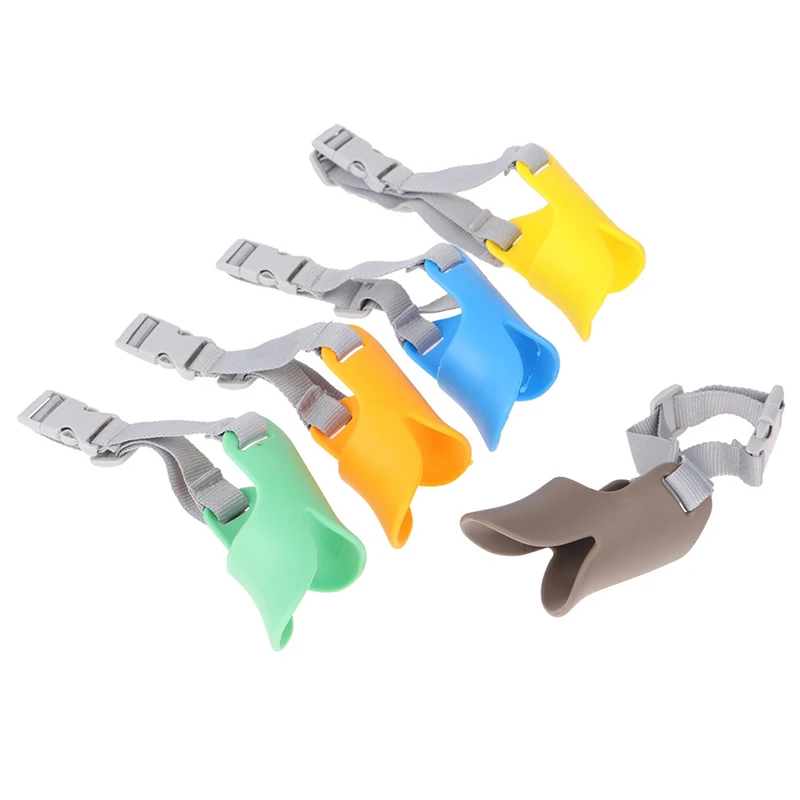 

Cute Duck Silicone Dog Muzzles Dogs Anti Biting Barking Eating Accessories