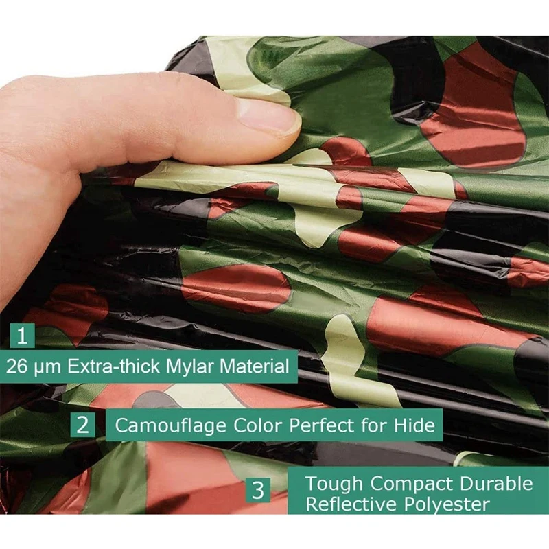 

Emergency Bivy Sack Survival Sleeping Bag Lightweight Compact Survival Gear with Whistle for Outdoor Hiking Camping