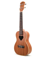 ukulele 23 heart pattern sapele top and back and side rosewood fingerboard hawaiian ukelele acoustic guitar string instruments