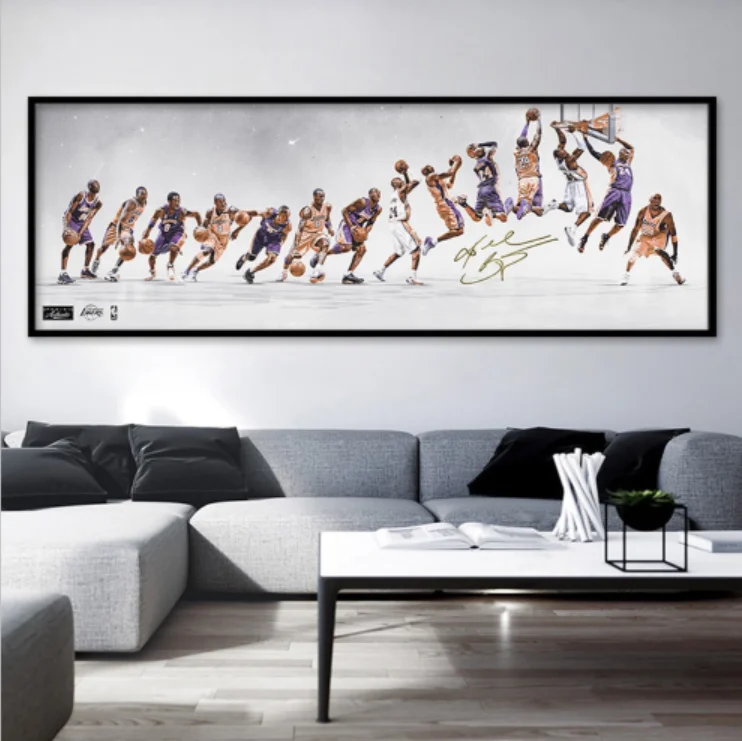 

Basketball Star Canvas Painting Kobe Commemorative Poster Classic Slam Dunk Wall Art Pictures for Living Room Home Decor Murals