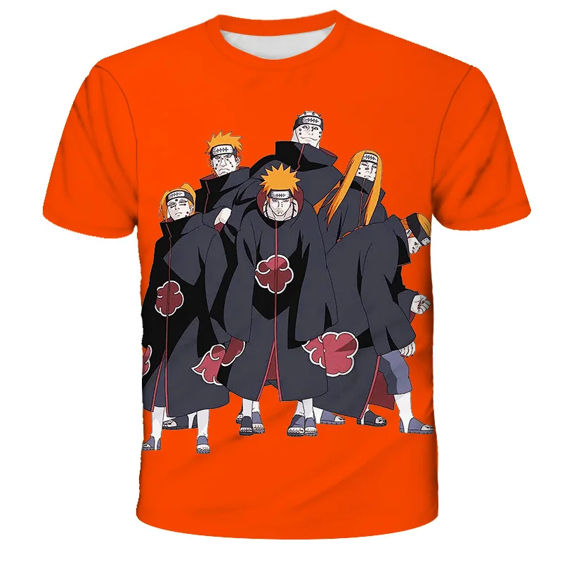 

Uchiha Sasuke Nruto T Shirt Kids Boys Clothes Kakashi Orochimaru Pain Gaara Short Sleeve Children Clothing Kid Girl Tshirts