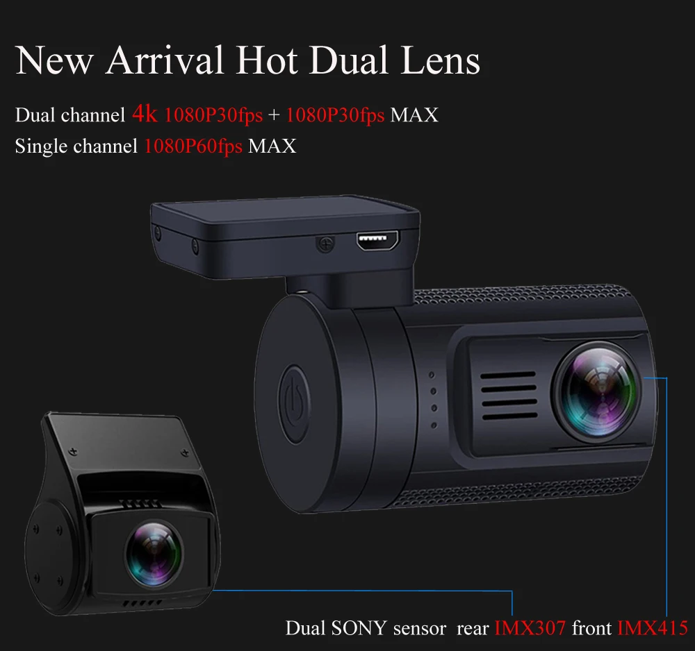 Видеорегистратор Conkim Mini 0906 4K 1080P Full HD GPS дюйма Wi Fi|Видеорегистраторы| |