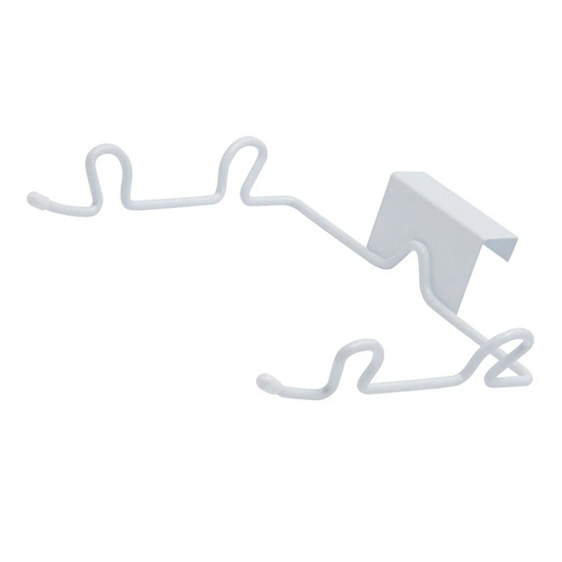 

1PCS White Iron Kitchen Cabinet Door Garbage Bag Hanging Rack Creative Trash Bag Organizer Holder Storage Shelf For Kitchen Tool