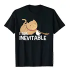 Забавная рубашка с рисунком кошки я неизбежный юмористический зло графическая футболка хлопковые мужские Топы Рубашки Топ для отдыха футболки для вечеринки новый дизайн