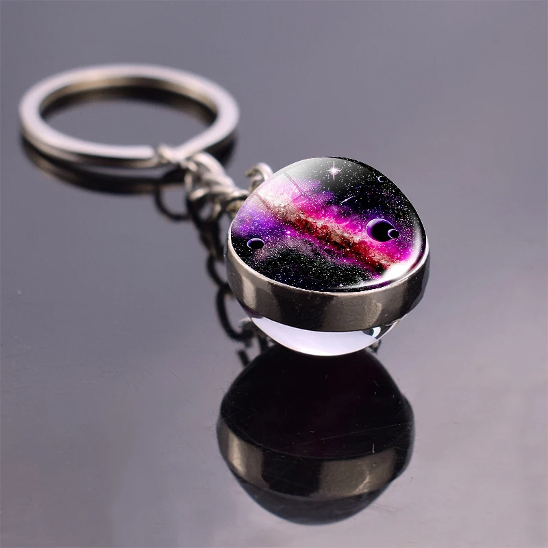 Sistem suria planet gantungan kunci galaksi nebula ruang gantungan - Perhiasan fesyen - Foto 5