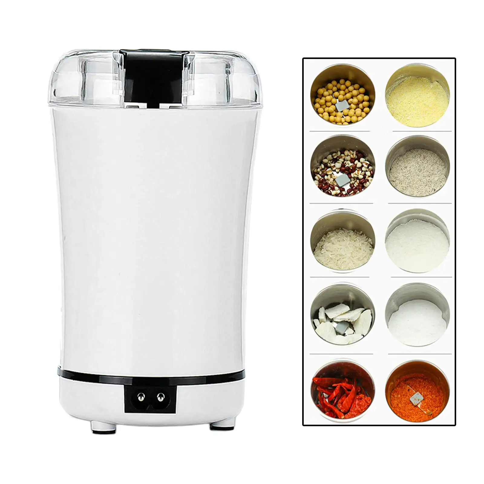 

220V Kitchen Electric Coffee Grinder Mini Salt Pepper Grinder Powerful Spice Nuts Seeds Coffee Bean Grind Machine Electronic