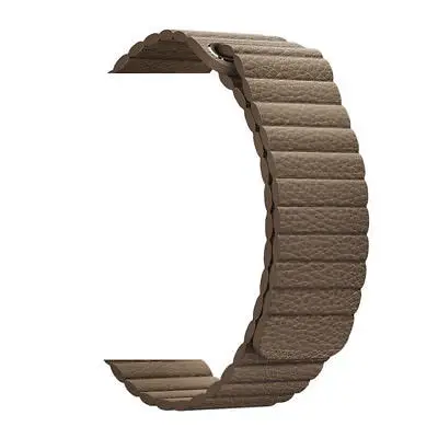 Ремешок из натуральной кожи с магнитной петлей для apple watch band 38/42 мм и для apple watch 4 44/40 мм браслет для iwatch series 3 2 1 - Цвет ремешка: Coffee