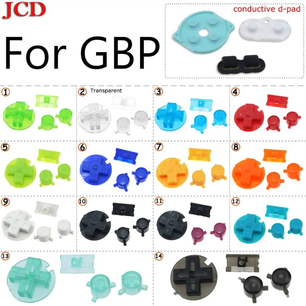 

JCD 28sets Muticolor A B Buttons Keypads for Gameboy Pocket for GBP On Off Power Buttons for GBP D Pads Power Buttons