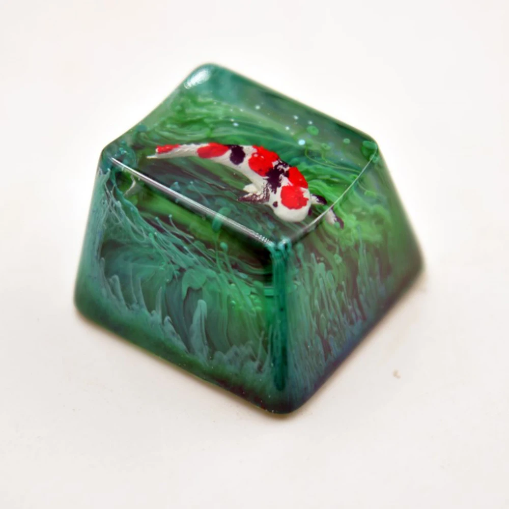 Ручной работы подсветка смолы Keycaps Koi дизайн для вишни Mx Переключатель