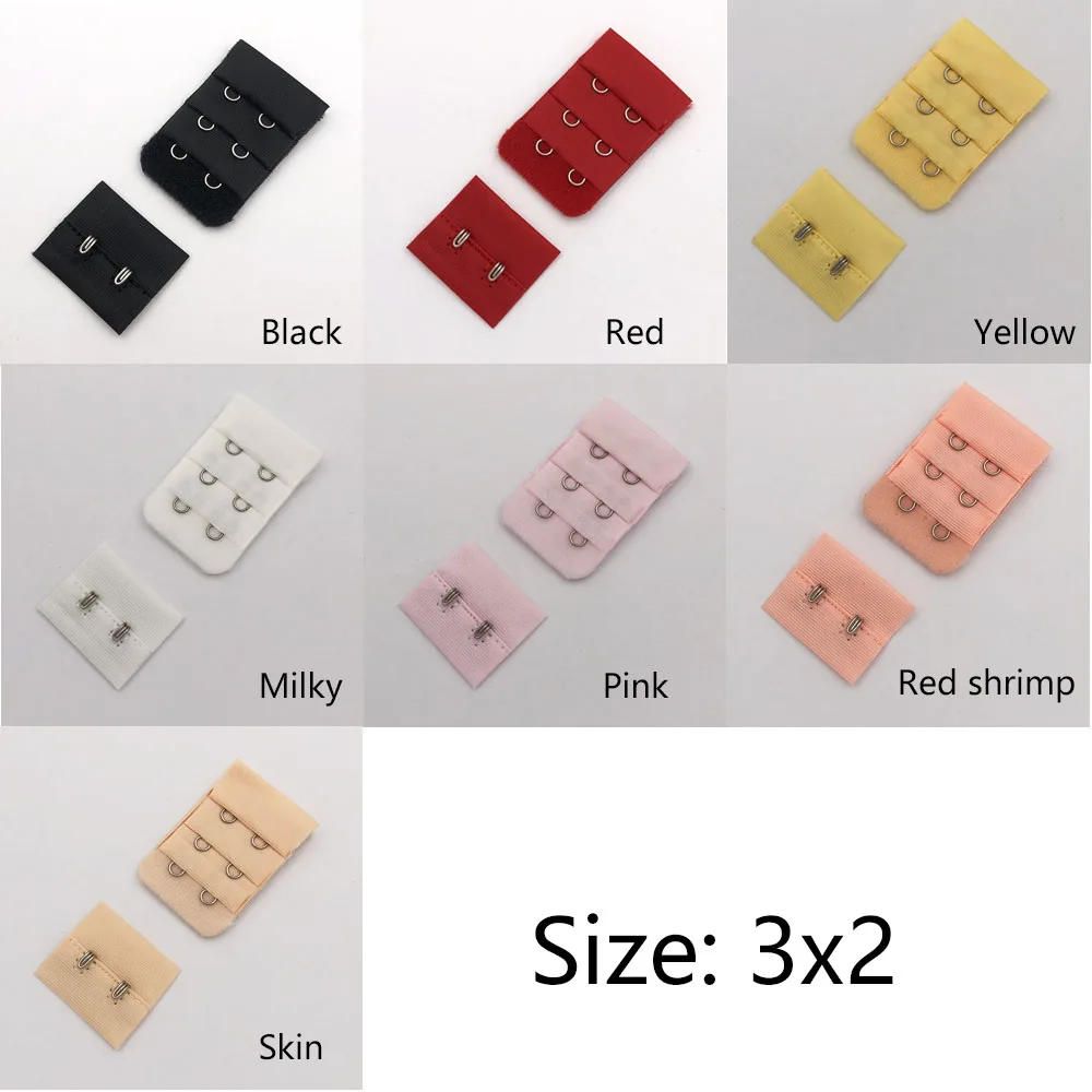 

wholesales 20 sets/ lot good quality bra hook and eye tape bra extender 5 color available 3x3 / 3x2