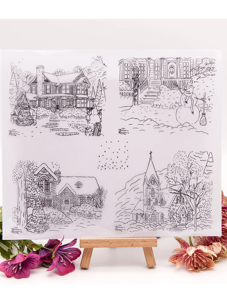 Рождественские прозрачные штампы/печать для скрапбукинга/фото декоративная