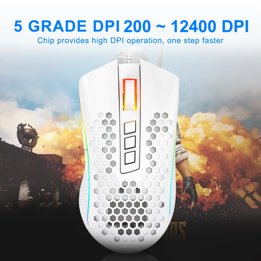 Игровая мышь Redragon Storm M808 проводная 12400 точек/дюйм с подсветкой|Мыши| |