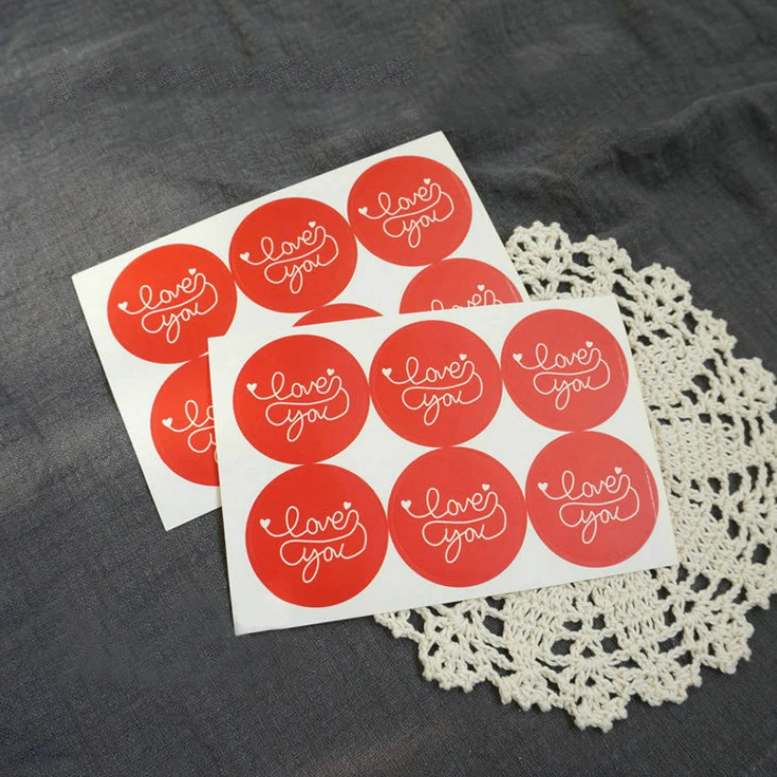 60 шт./лот многослойная бумага клейкая этикетка красный декоративный уплотнитель