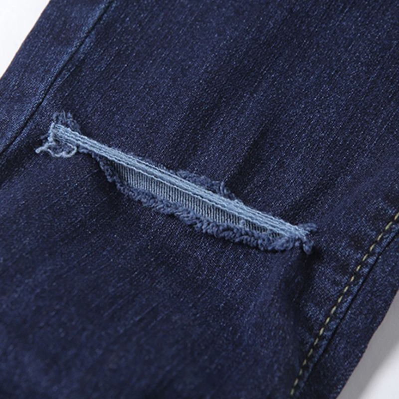 

Plugalong Ripped Stacked Jeans For Women High Waisted Trousers Hollow Out Skinny Denim Pants Pockets Streetwear Casual Harajuku