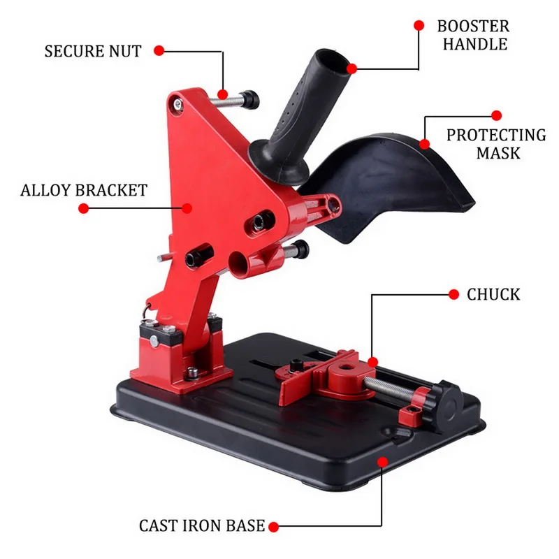 Cutter Angle Grinder Cast Iron Base Power Tool Accessory Stand Bracket Holder Support For 100-125 | Инструменты