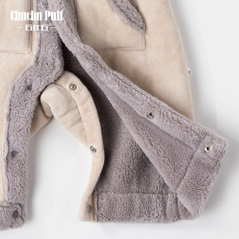 Детский зимний замшевый фланелевый комбинезон с длинными рукавами для малышей