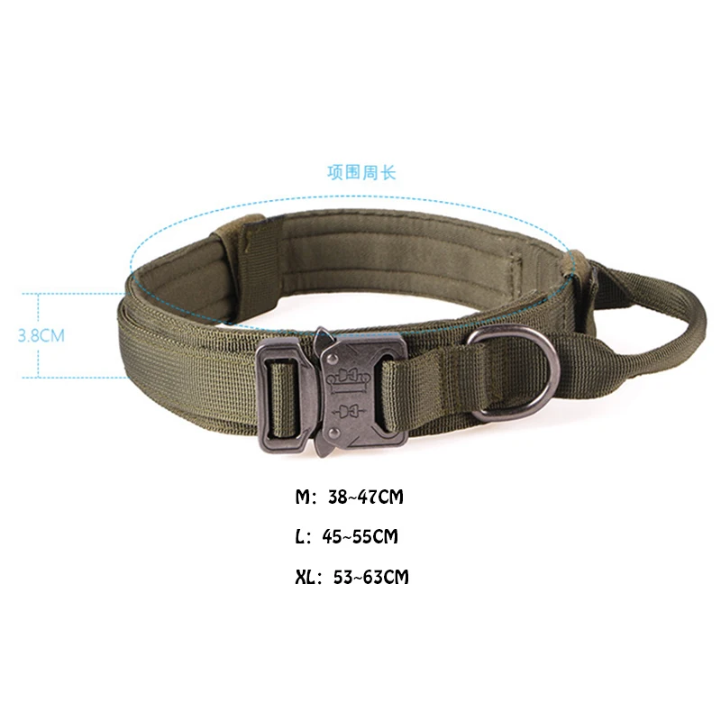 

Pet Dog Collar Nylon Camouflage Outdoor Traction Adjustable Pet Collar Suitable for Large and Medium-sized Dogs