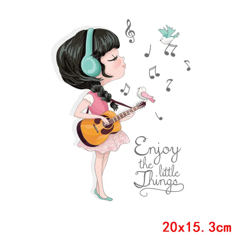 Prajna мультфильм девушки теплопередача Винил Печатный Утюг на переводе для одежды