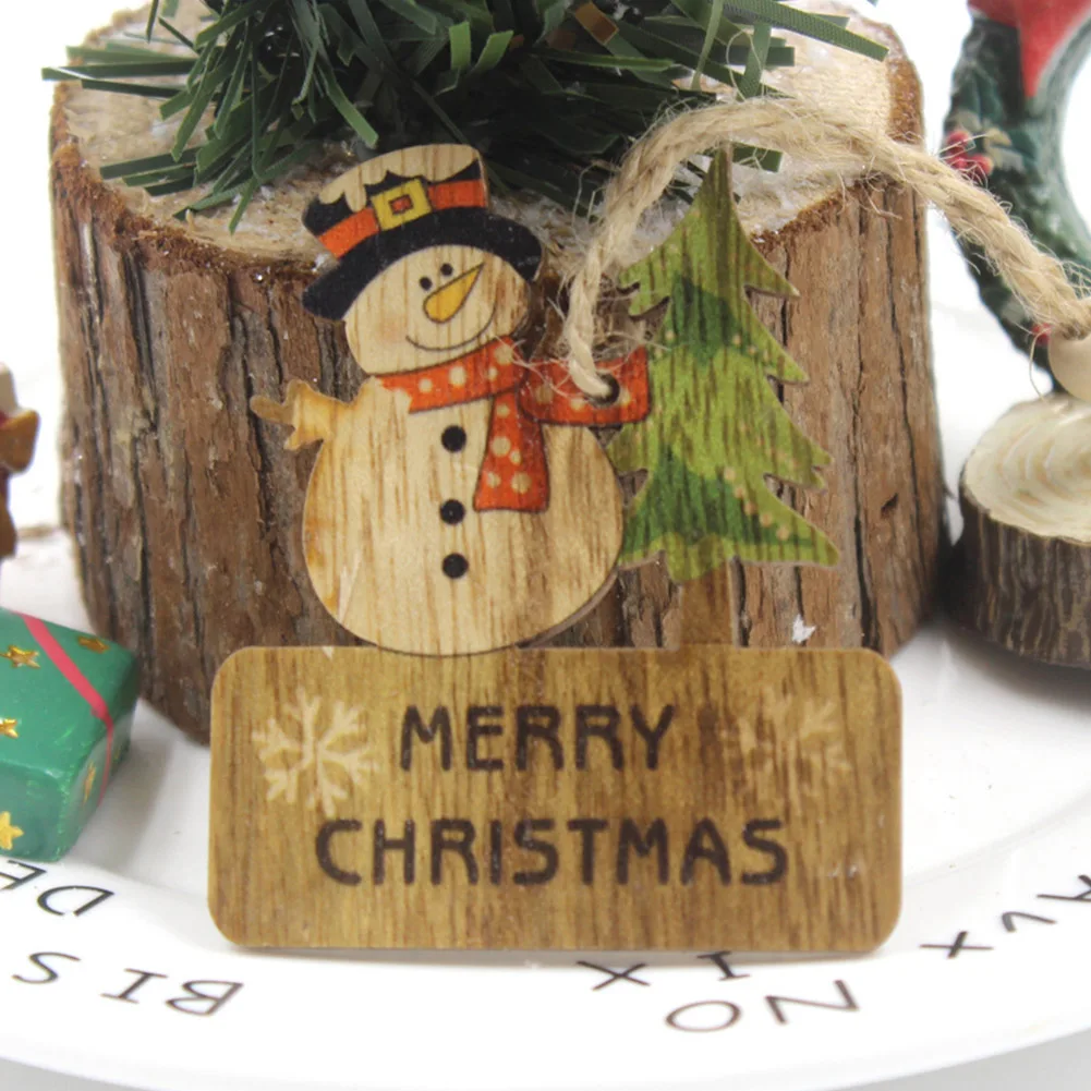3 шт. украшения настенный подарок Рождественский кулон фестиваль деревянные DIY