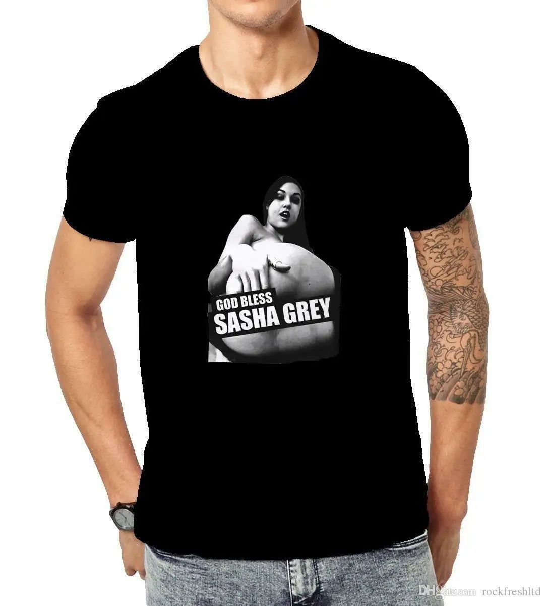 

God Bless Sasha Grey Super Hot Awesome 100% Cotton Tshirt For Man 2019 Cool Unisex Tee
