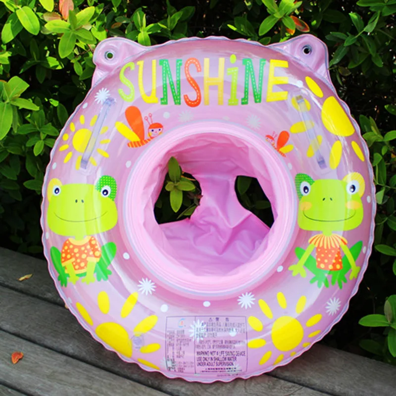 

Kids Baby Swimming Ring Seat Durable Inflatable Float Swimming Pool Thickened Handlebar Underarm Ring Safety Water Toy