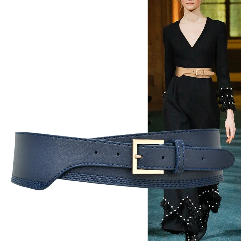 H3501 Women Wide Waist Belt Lady High Quality Fashion Solid Color Waist Seal Female Korean Vintage Easy Waistand Accessories