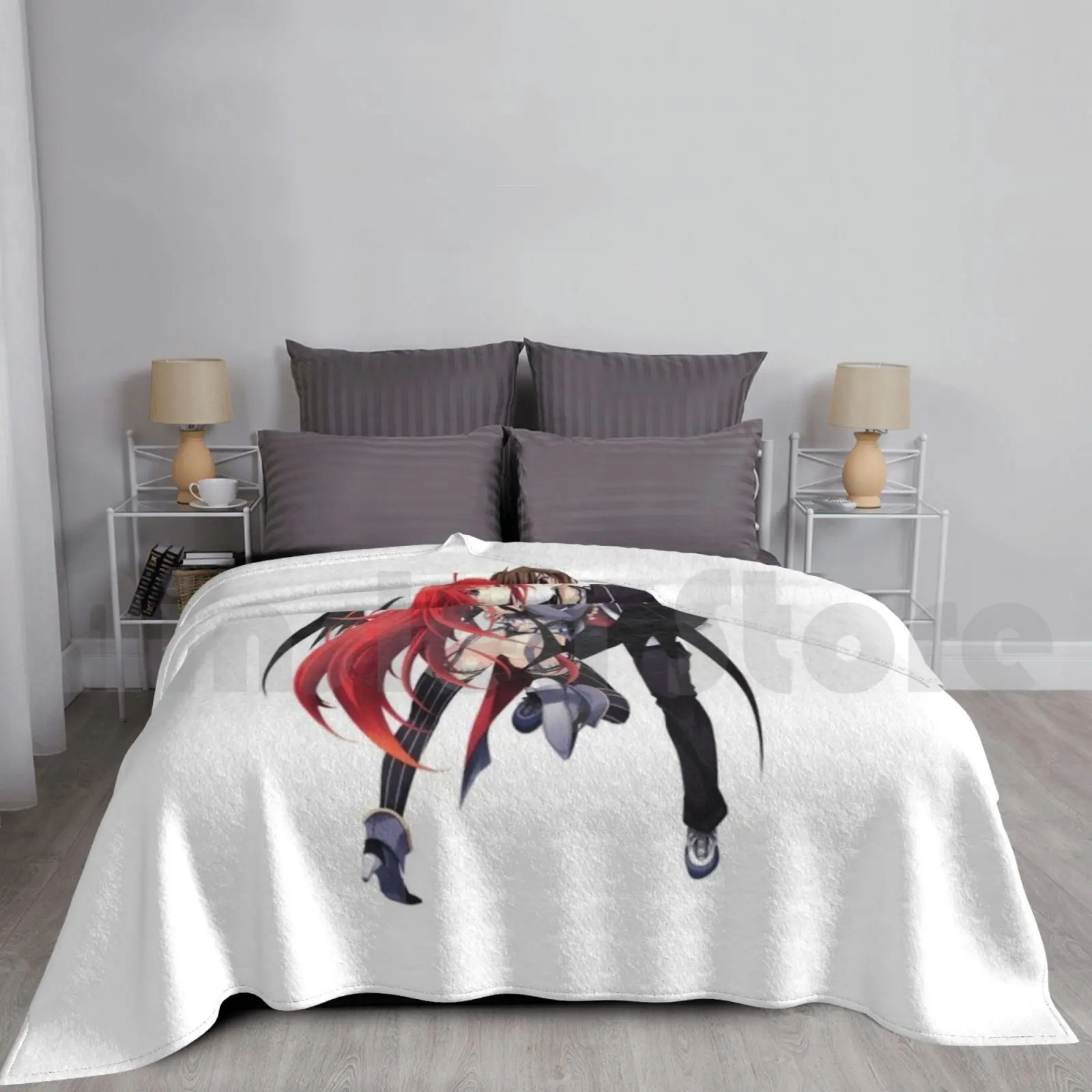 

Rias Gremory And Issei Hyoudou-Dxd High School Blanket Fashion Custom High School Dxd Rias Gremory Issei