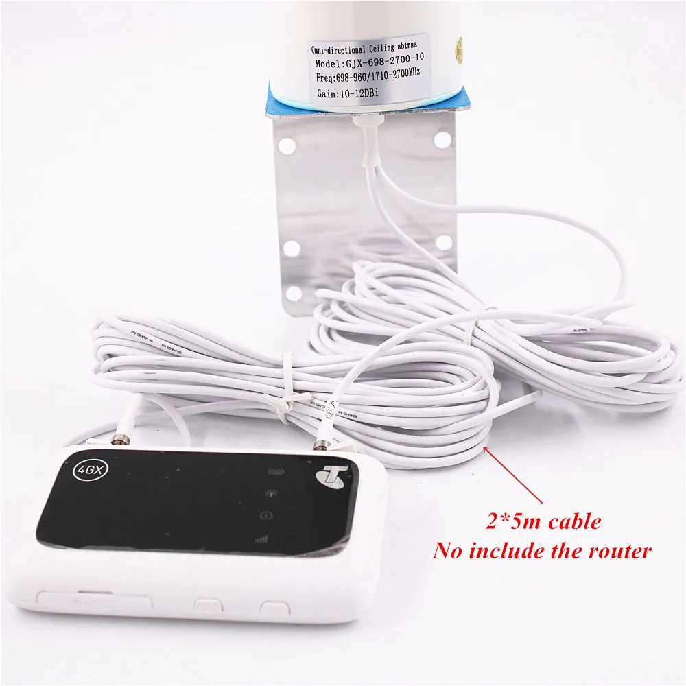 WiFi antenna CRC9 4G LTE antena SMA 12dBi Omni antenne 3G TS9 male 5m dual cable 2.4GHz for Huawei B315 E8372 E3372 ZTE routers
