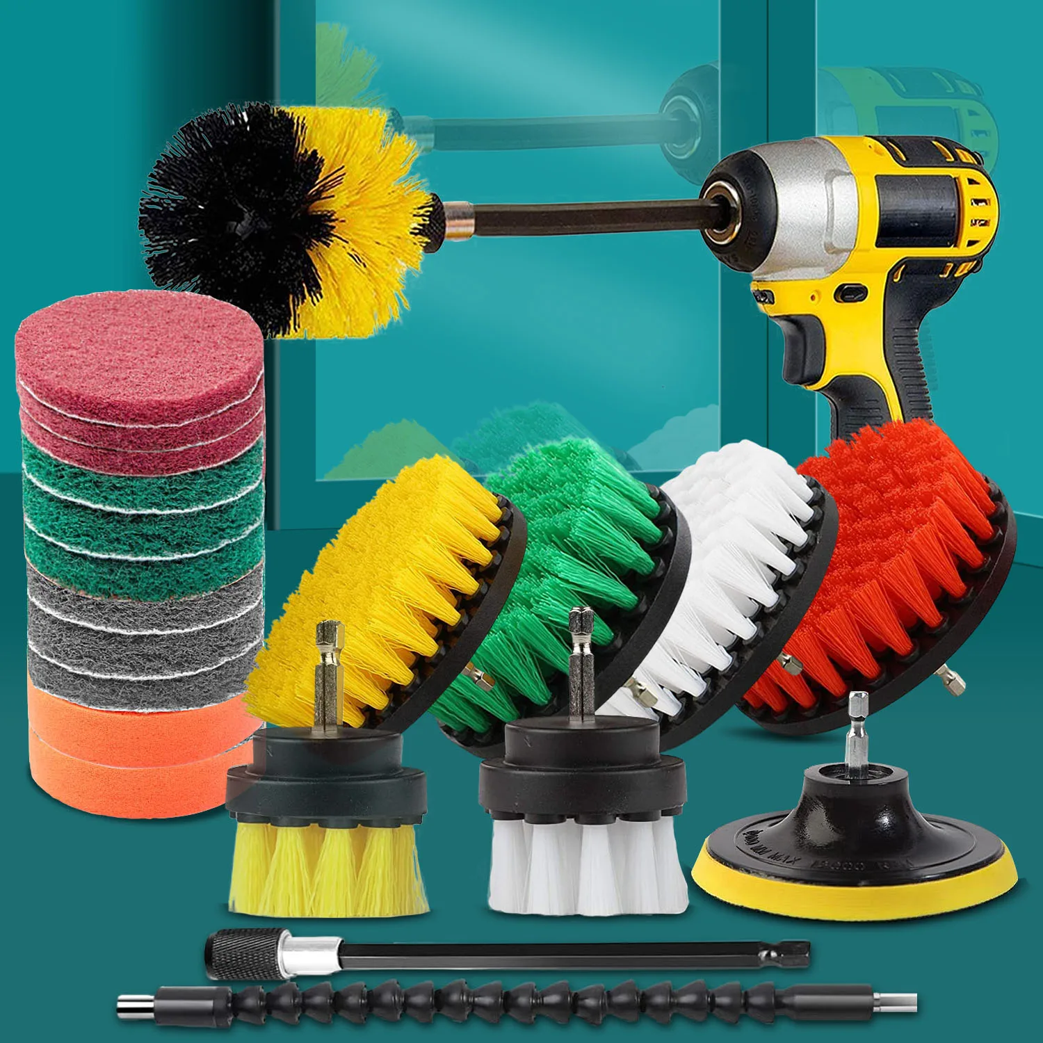 Для работы по дому на кухне набор щеток для электродрели мощная щетка чистки