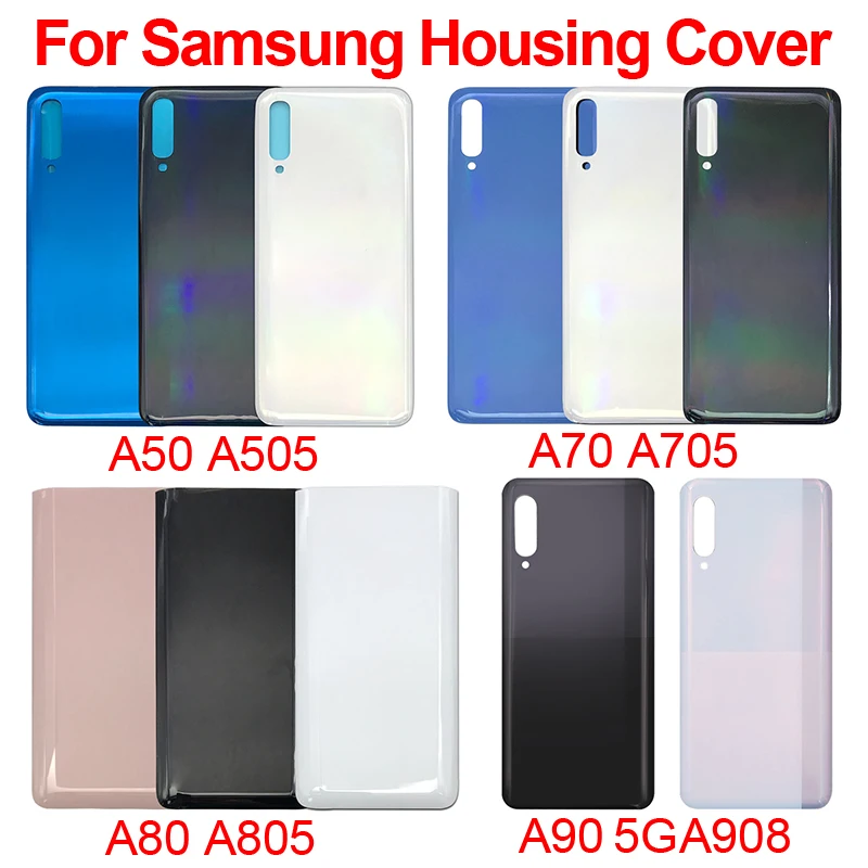 

Original For Samsung Galaxy A50 A70 A80 A90 Battery Back Cover Door Housing Replacement Repair Parts Protection Case camera lens