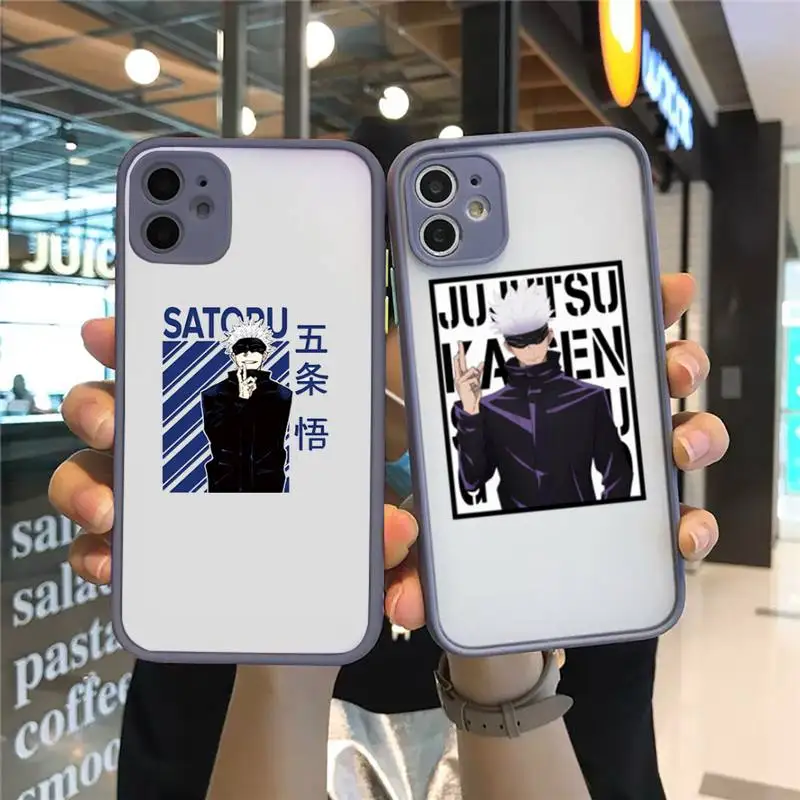 

Hot Anime Jujutsu Kaisen Japan Phone Cases Matte Transparent for iPhone 7 8 11 12 s mini pro X XS XR MAX Plus cover funda shell