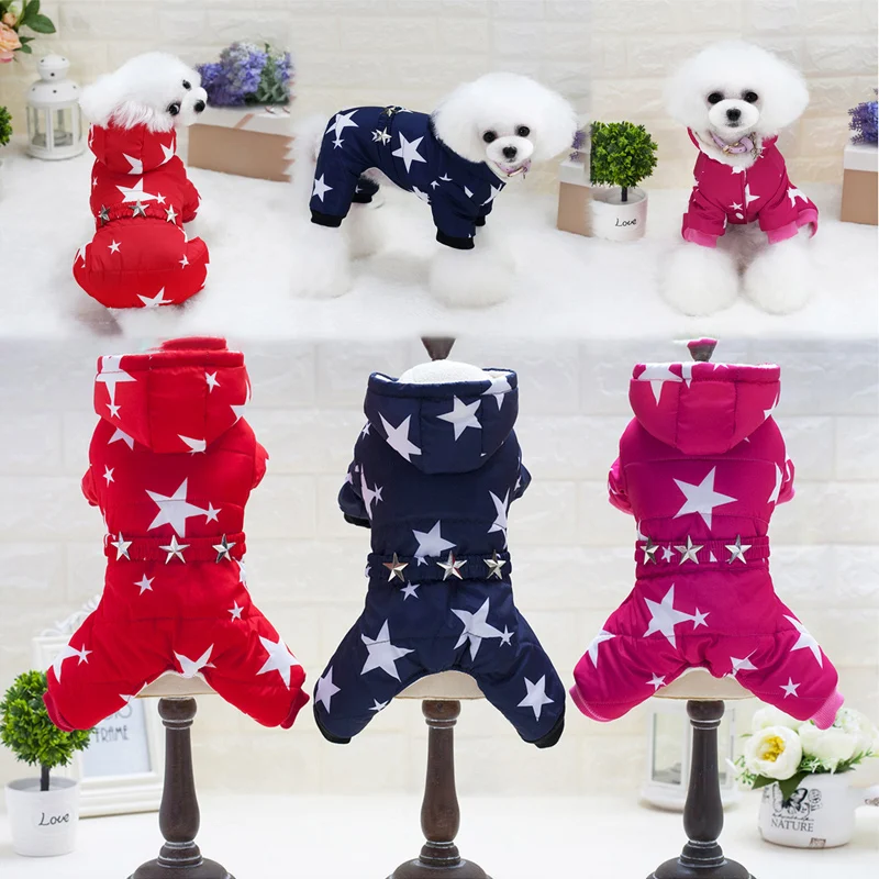 

Autumn Winter Warm Dog Clothes Waterproof Pet Puppy Coat Cotton Jacket Chihuahua Yorkshire Animal Clothing For Dogs