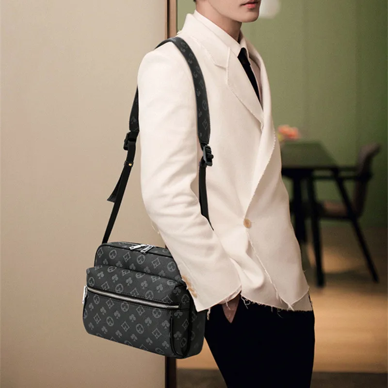 

PVC Unisex Message Bags 2021 New Fashion Larger Capacity Retro Print One Shoulder Bags Ladies Famous Purse and Handbags Sac Luxe