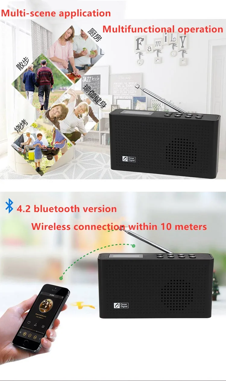 Новинка DAB +/WiFi/FM/UPnP/DLNA океанская цифровая фотография многоязычное меню