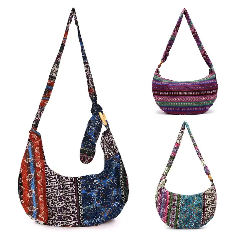 

New Women Vintage Ethnic Shoulder Bag Crossbody Boho Hippie Tote Messenger Bags