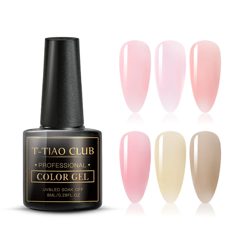 Розовый желе Цвет лак гель для ногтей набор все маникюра! Полупостоянная био-Гели