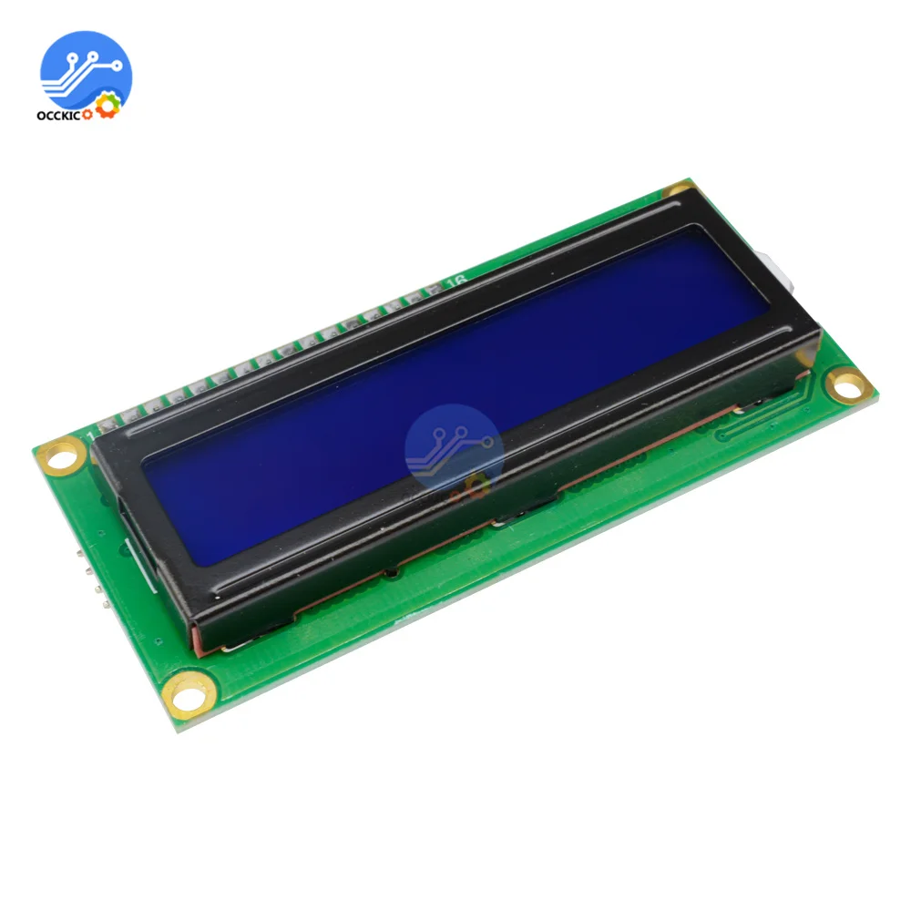 Модуль LCD 1602 синий/желто-зеленый экран 16x2 символов ЖК-дисплей PCF8574T PCF8574 интерфейс