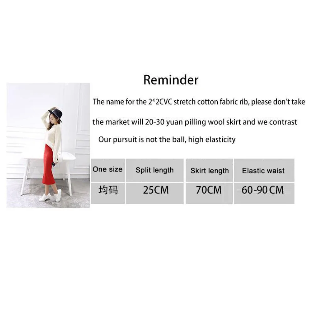 

2019 New Black Sexy Pencil Long Skirt Slit High Waisted Hip Skirt Skirt