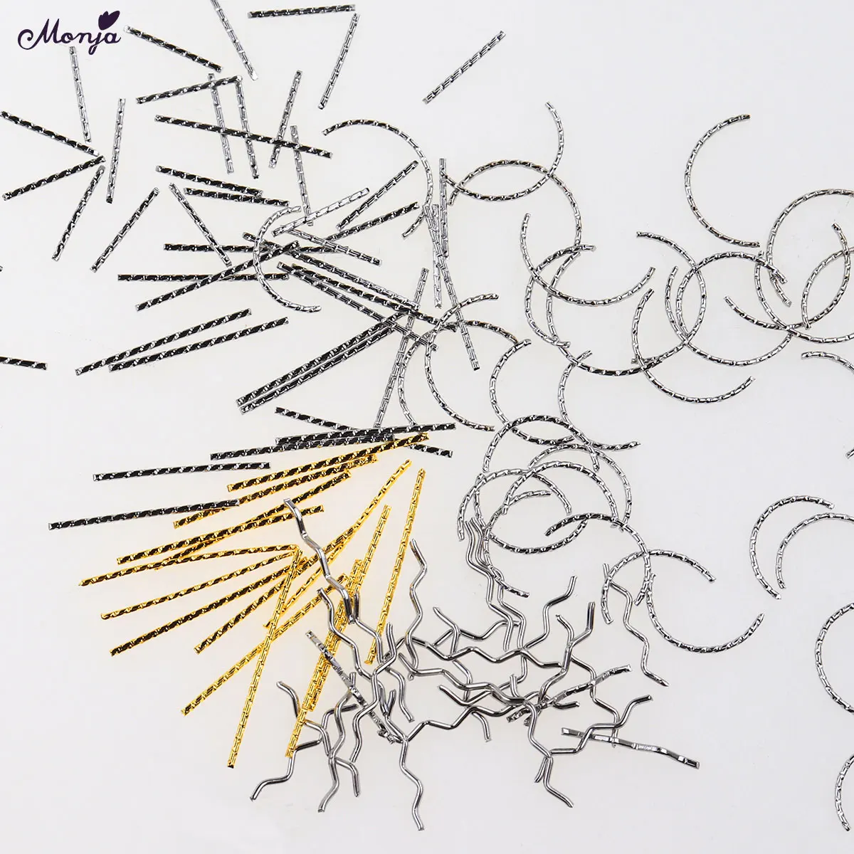 Monja 12 решеток/коробка для дизайна ногтей металлические заклепки украшения