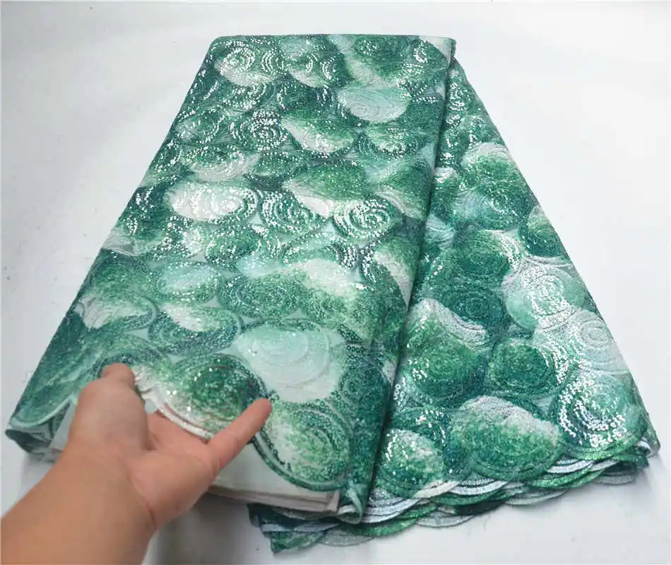 Французское Сетчатое кружево с блестки Африканской органзы кружева 2020 хит