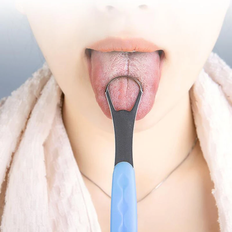 

Скребок для языка из нержавеющей стали с портативным дорожным чехлом, U-образный скребок для языка, щетка для языка для взрослых, для свежего...