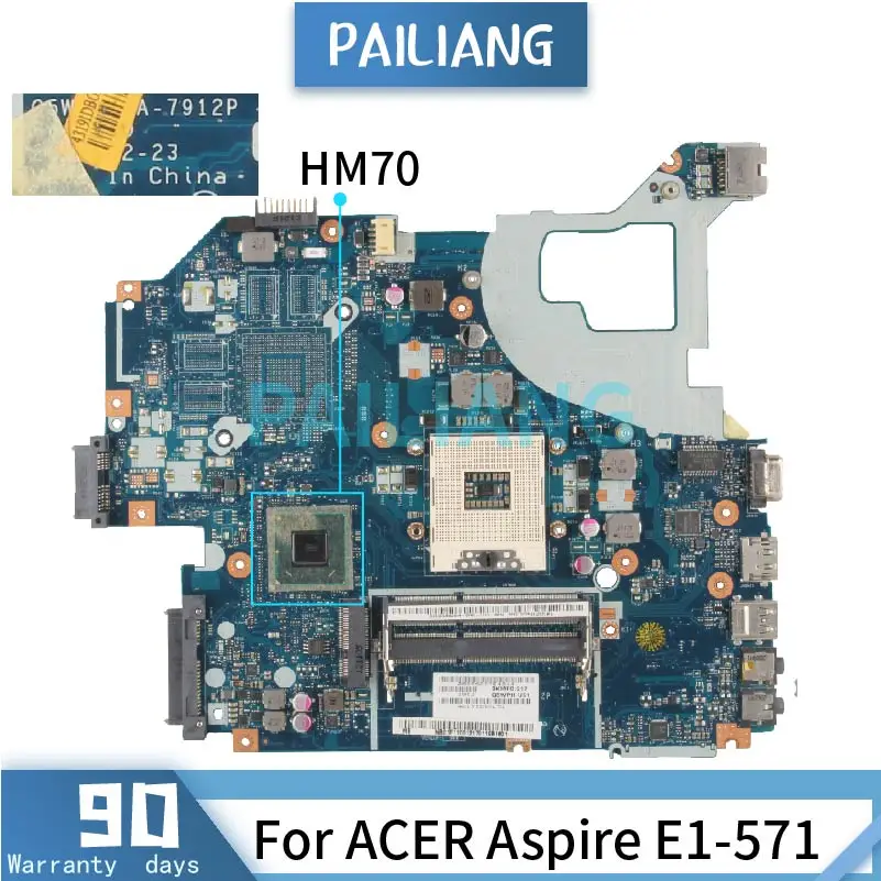 

LA-7912P для ACER Aspire V3-571 V3-531 SJTNV материнская плата HM70 DDR3 Материнская плата ноутбука поддерживает только Pentium и процессор Celeron