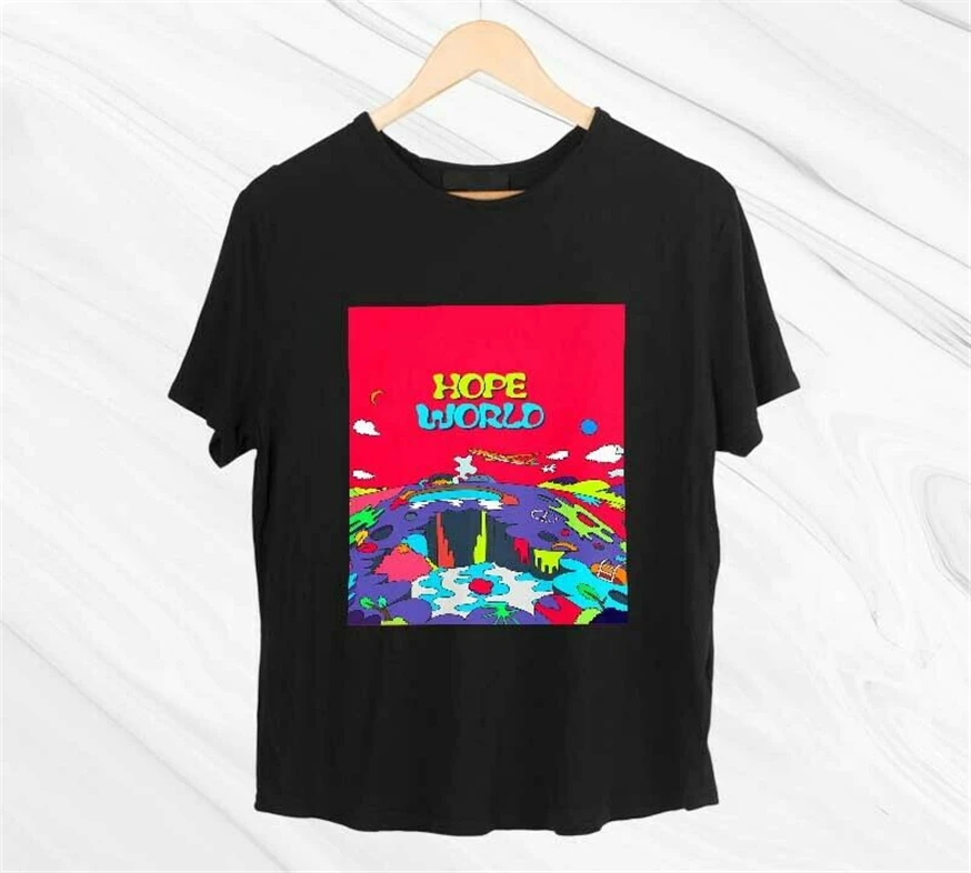 Bangtan Boys Hope World Kpop музыкальная рубашка футболка с кружевными рукавами хлопковая на
